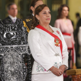 La presidenta interina de Perú, Dina Boluarte, asiste a una misa en la Catedral de la Independencia, a 28 de julio de 2023. Presidencia Peru/dpa / Europa Press