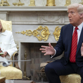 Giorgia Meloni y Donald Trump, este jueves en la Casa Blanca.Chris Kleponis / EFE