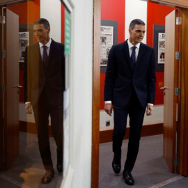 El presidente del Gobierno, Pedro Sánchez, momentos antes de su comparecencia tras el Consejo de Ministros de este martes.Javier Lizón/EFE