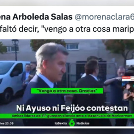 Reacciones a las palabras de Feijóo al ser preguntado por el desahucio de Maricarmen.