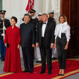 Trump y Xi Jinping en la Casa Blanca.