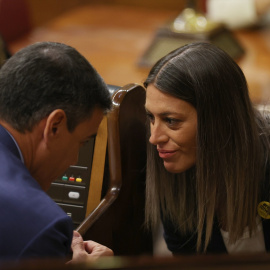 Pedro Sánchez y Míriam Nogueras.