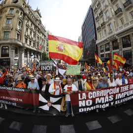 Marcha en apoyo de la defensa de Ceuta, este sábado, en Madrid.