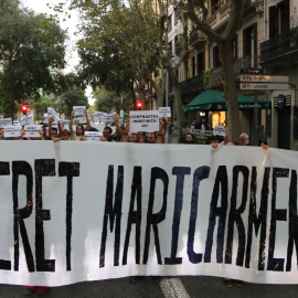 Tall de manifestants convocats pel Sindicat de Llogateres