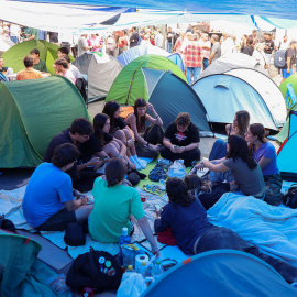 acampada puerta del sol