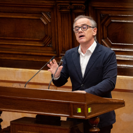 El president d'ERC al Parlament, Josep Maria Jové, en la seva intervenció al debat de política general
