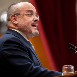 El líder del PP a Catalunya, Alejandro Fernández, intervé aquest dimecres al debat de política general del Parlament. 30/09/2026