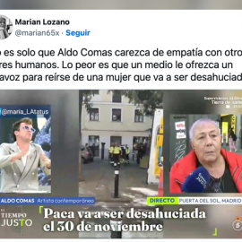 Críticas a las mofas de Aldo Comas.