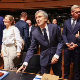 El Ministro del Interior, Fernando Grande-Marlaska, durante la Comisión de Justicia y Asuntos de Interior en Luxemburgo