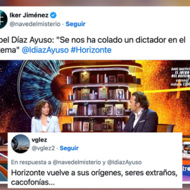Reacciones a la entrevista de Ayuso en 'Horizonte'.