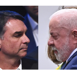 Lula da Silva y Flávio Bolsonaro, en una imagen de archivo.