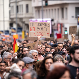 Concentración por la vivienda en Madrid.