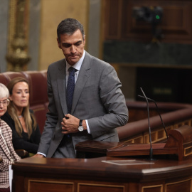 El presidente del Gobierno, Pedro Sánchez, interviene durante una sesión plenaria, en el Congreso de los Diputados, a 2 de octubre de 2026