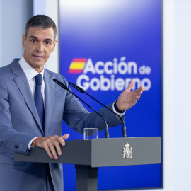 , Pedro Sánchez durante una rueda de prensa posterior al Consejo de Ministros.