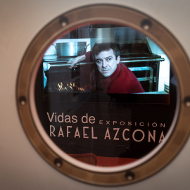 Paneles informativos de la exposición 'Vidas de Rafael Azcona' a 29 de septiembre de 2026.
