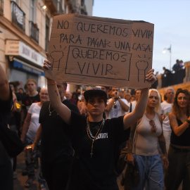 Manifestación por la vivienda en Málaga, a 3 de octubre de 2026.