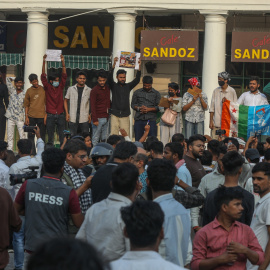 Protestantes en Nueva Delhi, este sábado.