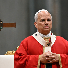León XIV en una misa en el Vaticano, este jueves.