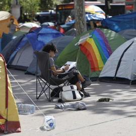 Imagen de archivo de la acampada en València.