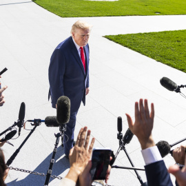El presidente de Estados Unidos, Donald Trump, en su visita a Alaska.
