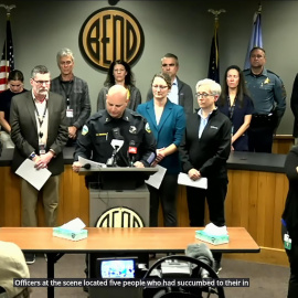 Transmisión del gobierno de la Ciudad de Bend y del jefe de policía de la ciudad, Mike Krantz.