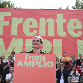 Ada Colau durante la presentación del Frente Amplio, el 17 de octubre.