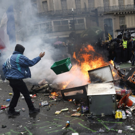 Protesta en París, este sábado.