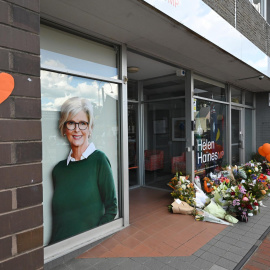 Flores en la oficina electoral de la diputada australiana Helen Haines.