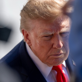 Donald Trump en una rueda de prensa.