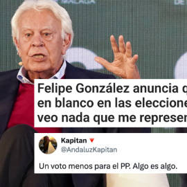 Felipe González, este jueves en un acto en Málaga.