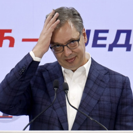 Alexsandar Vucic, este domingo 25 de octubre en Belgrado.