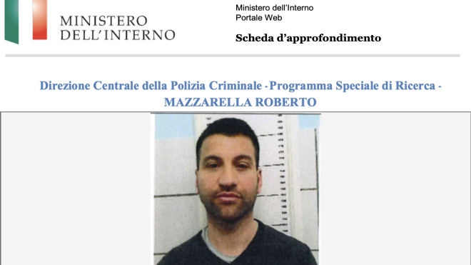 Detenido el capo mafioso Roberto Mazzarella, uno de los fugitivos más peligrosos de Italia