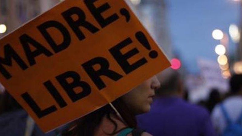 Manifestación en Madrid en contra de la contrarreforma del aborto. Archivo. JAIRO VARGAS