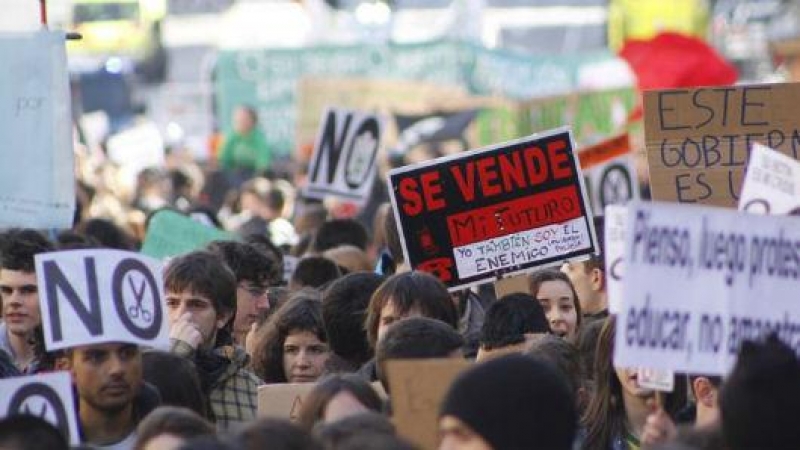 Manifestación de la marea verde en Madrid contra los recortes en la educación. / JAIRO VARGAS