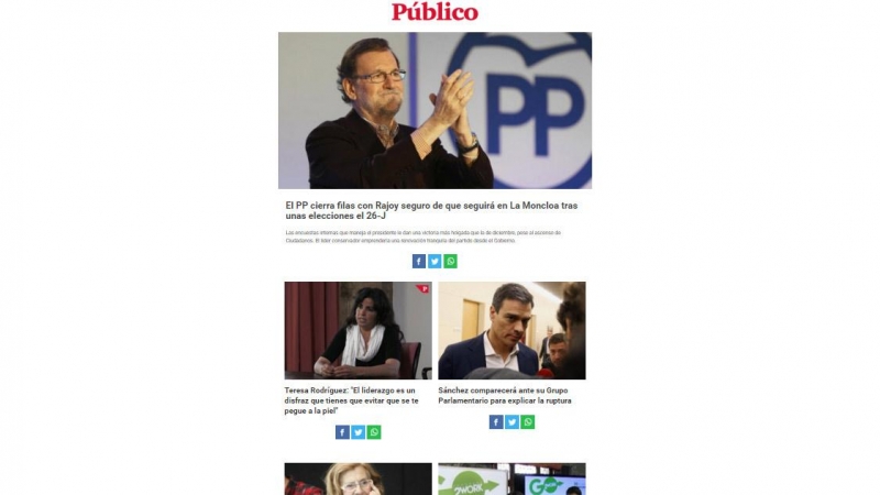 Boletín de noticias de 'Público'
