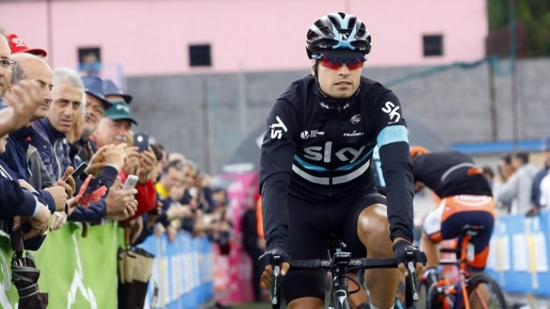 Mikel Landa antes de comenzar la sexta etapa del Giro, la semana pasada. /AFP