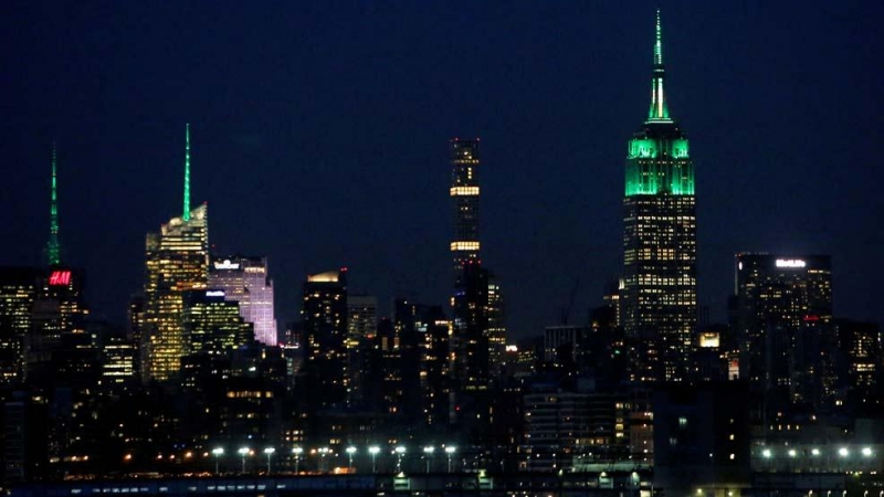 Cómo iba a faltar al homenaje la ciudad de New York, forjada, entre otras cosas, gracias a la inmigración irlandesa, | REUTERS (Andrew Kelly)