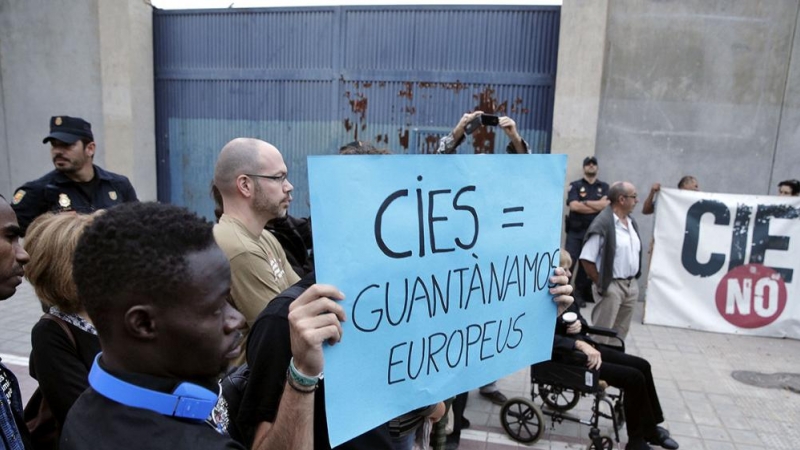 Protestas en el CIE de Aluche. EFE/Archivo