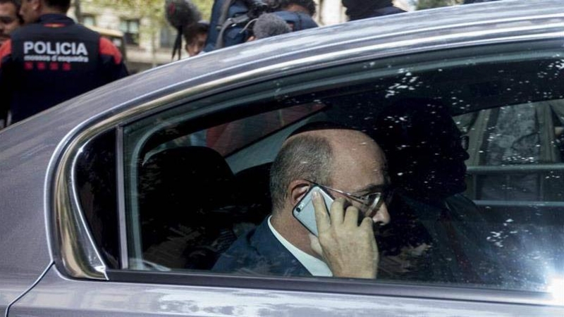 El coronel de la Guardia Civil Diego Pérez de los Cobos, a su llegada a la reunión de mandos policiales que la Fiscalía ha convocado para coordinar las actuaciones encaminadas a evitar el 1 de octubre. | QUIQUE GARCÍA (EFE)