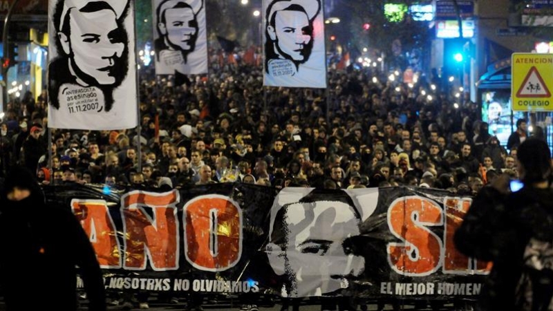 Manifestación en memoria del asesinato de Carlos Palomino. EFE/Archivo