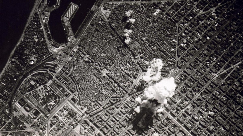 Bombardeig de Barcelona el 17 de març del 1938, a bord d'un avió italià