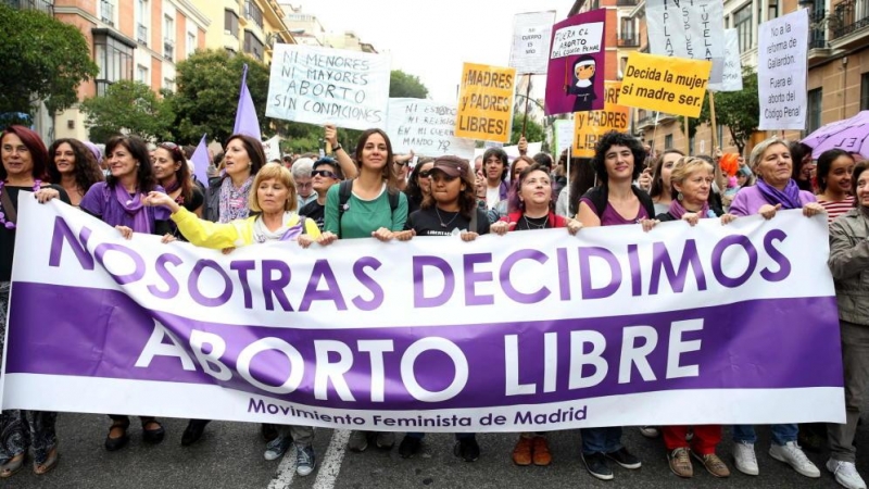 Manifestación de Madrid con motivo del Día Internacional por la Despenalización del Aborto./ EFE