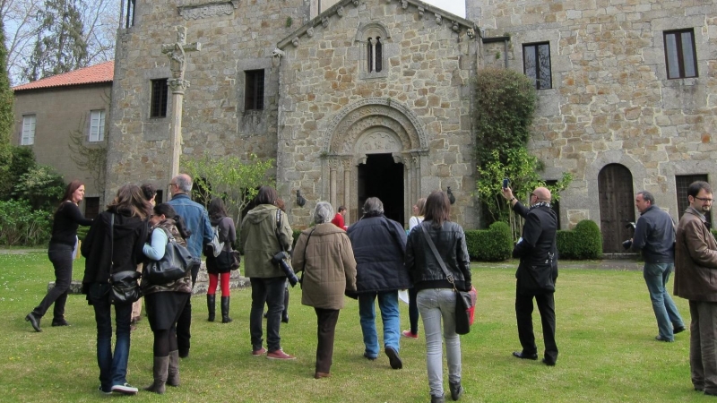 Fachada del Pazo de Meirás, apropiado por la familia Franco, en Sada, A Coruña. / Europa Press