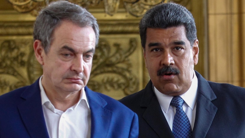 El expresidente del Gobierno, José Luis Rodríguez Zapatero, con el presidente venezolano, Nicolás Maduro, en mayo de 2018  |  EFE/Archivo