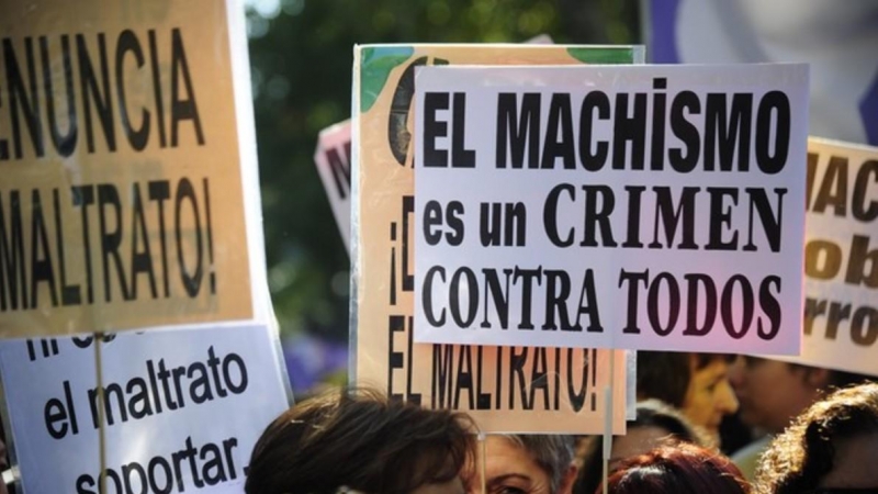 Manifestación contra la violencia machista, en Madrid. AFP/Curto de la Torre