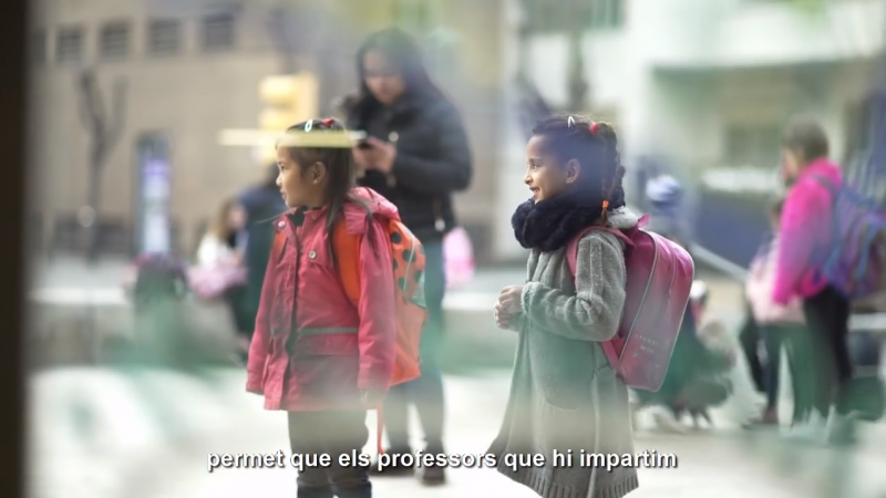 Imatge del vídeo promocional de la campanya Escola Pública Catalana. FaPaC