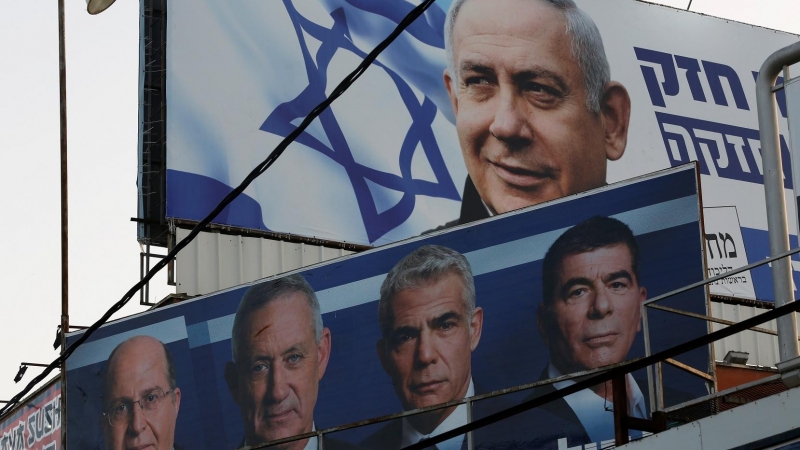 Campaña electoral. El primer ministro israelí, Benjamin Netanyahu, y Benny Gantz, líder del partido Azul y Blanco./Reuters