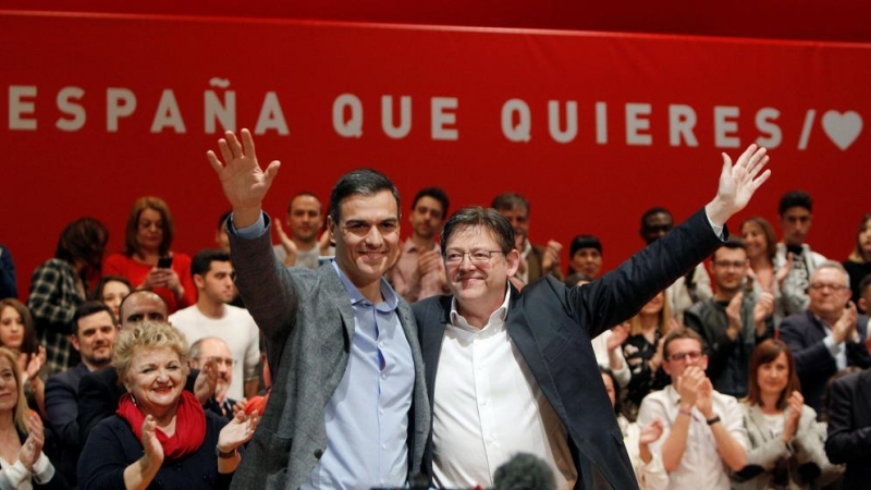 El presidente del Gobierno, Pedro Sánchez, junto al presidente de la Generalitat Valenciana, Ximo Puig | EFE/ Morell