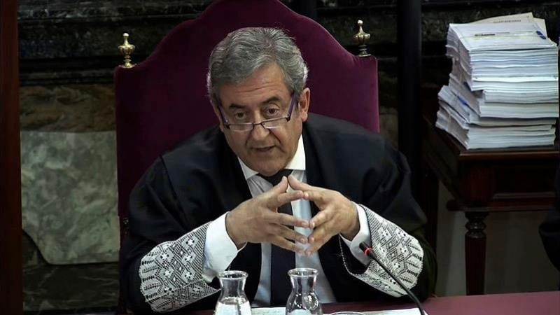 El Fiscal Javier Zaragoza presenta sus conclusiones ante el Tribunal Supremo durante el juicio del 'procés'. (EFE)