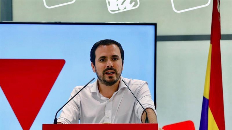 El coordinador federal de Izquierda Unida, Alberto Garzón, durante su intervención en la reunión de la Coordinadora Federal de IU. /EFE